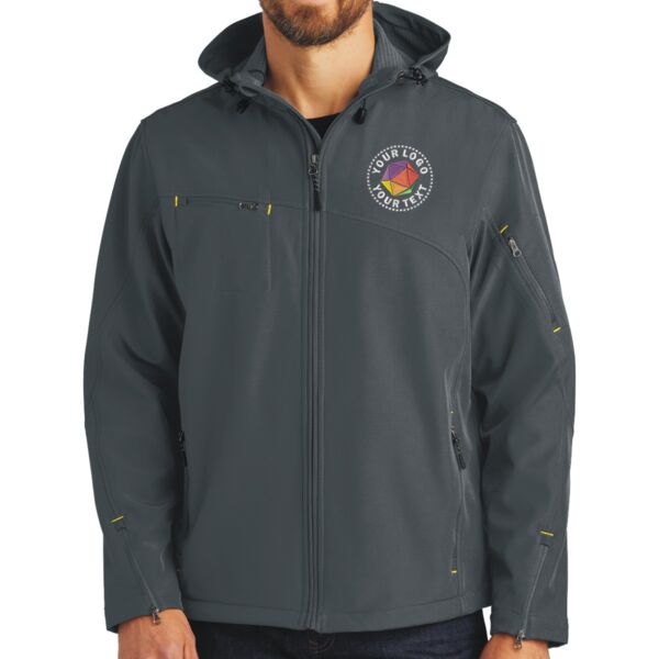 Textured Hooded Soft Shell Jacket Thumbnail