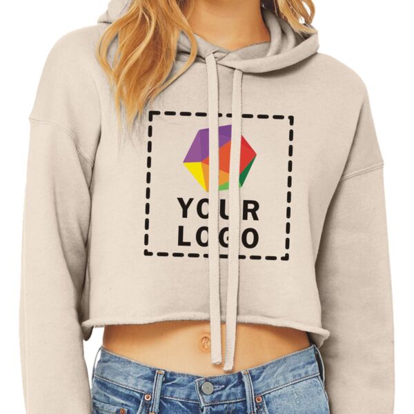 Women's Sponge Fleece Cropped Fleece Hoodie Thumbnail