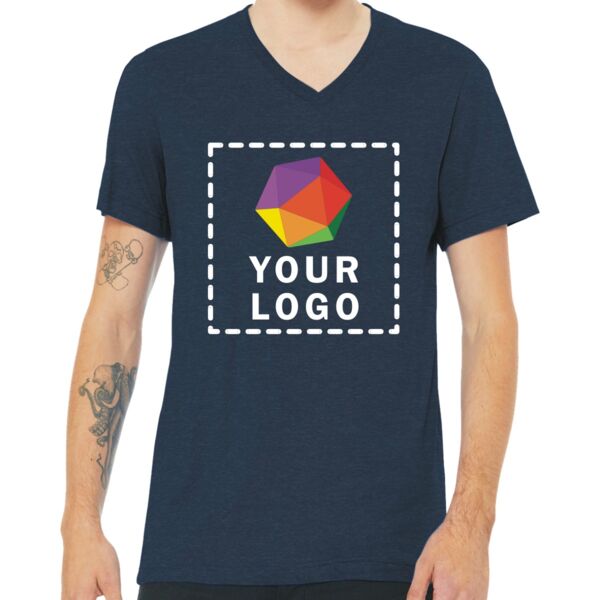 Unisex Heather CVC V Neck Tee Thumbnail