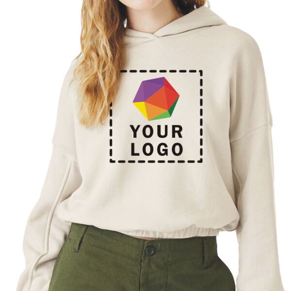 Ladies' Sponge Fleece Cinched Bottom Hooded Sweatshirt Thumbnail