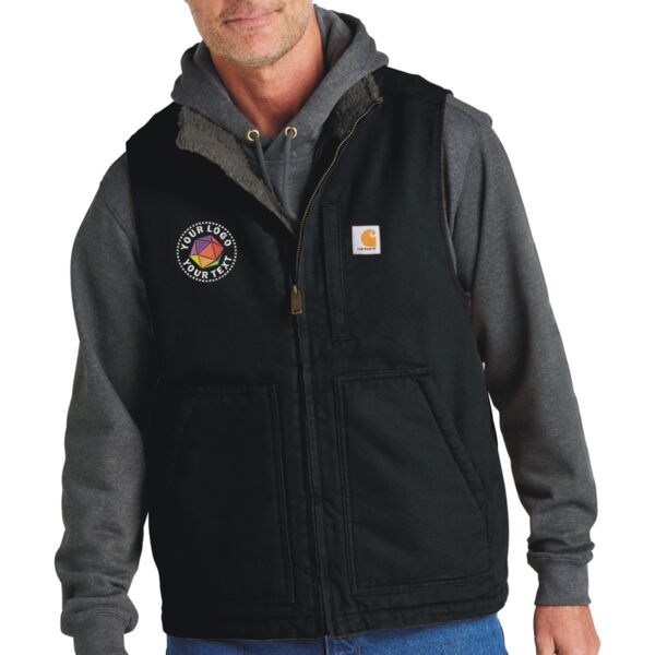 Sherpa Lined Mock Neck Vest Thumbnail