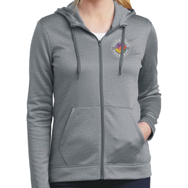 Ladies Therma FIT Full Zip Fleece Hoodie Thumbnail