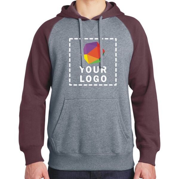 Raglan Colorblock Pullover Hooded Sweatshirt Thumbnail