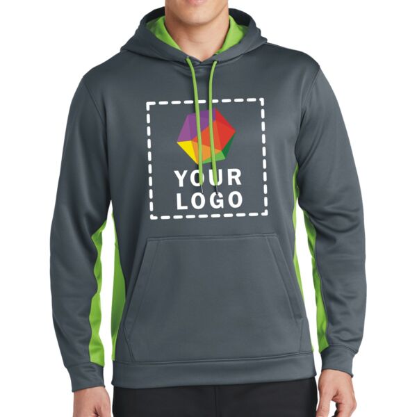 Sport Wick ® Fleece Colorblock Hooded Pullover Thumbnail