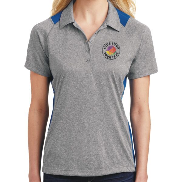 Ladies Heather Colorblock Contender Polo Thumbnail