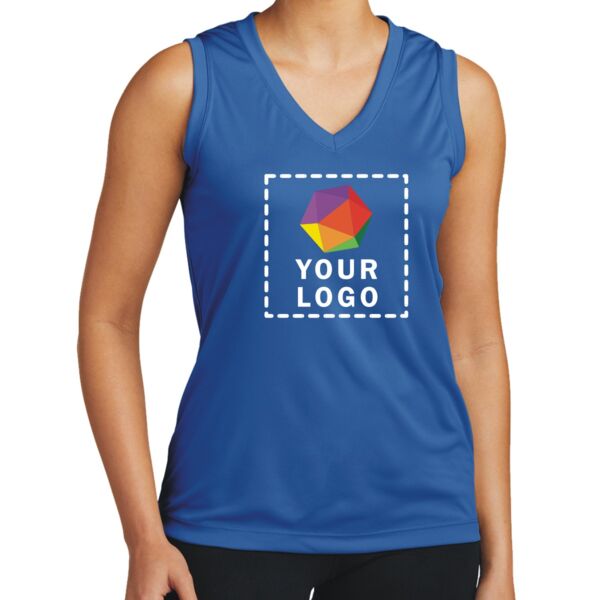 Ladies Sleeveless PosiCharge ® Competitor V Neck Tee Thumbnail