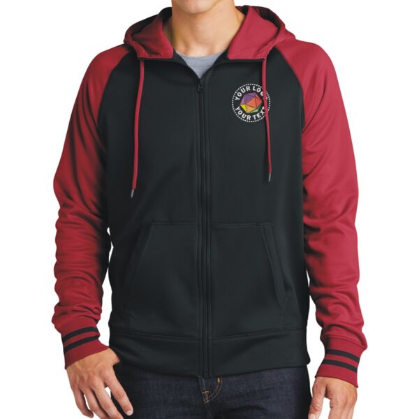 Sport Wick ® Varsity Fleece Full Zip Hooded Jacket Thumbnail