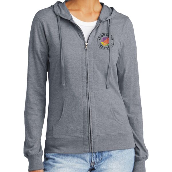 Women's Fitted Jersey Full Zip Hoodie Thumbnail