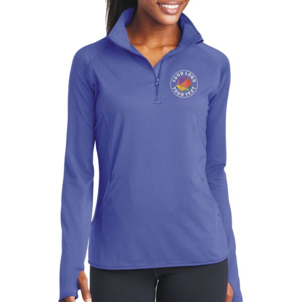 Ladies Sport Wick ® Stretch 1/4 Zip Pullover Thumbnail
