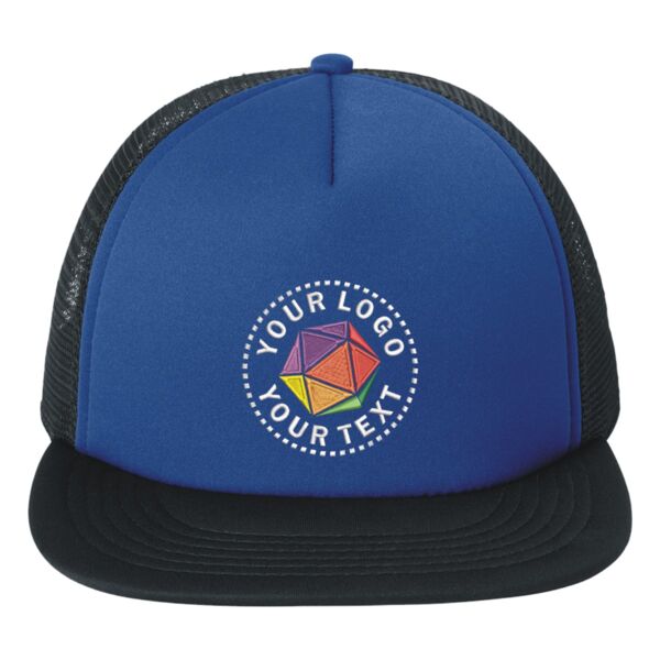 Flat Bill Snapback Trucker Cap Thumbnail