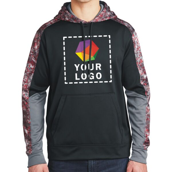 Sport Wick ® Mineral Freeze Fleece Colorblock Hooded Pullover Thumbnail