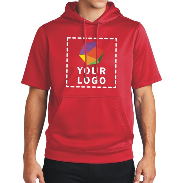 Sport Wick ® Fleece Short Sleeve Hooded Pullover Thumbnail