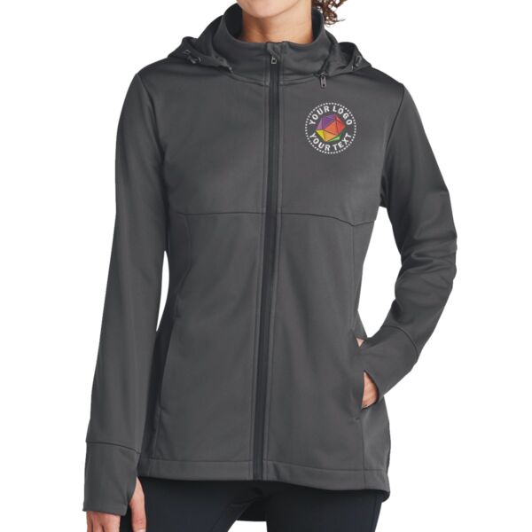 Ladies Hooded Soft Shell Jacket Thumbnail