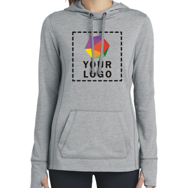 Ladies PosiCharge ® Tri Blend Wicking Fleece Hooded Pullover Thumbnail
