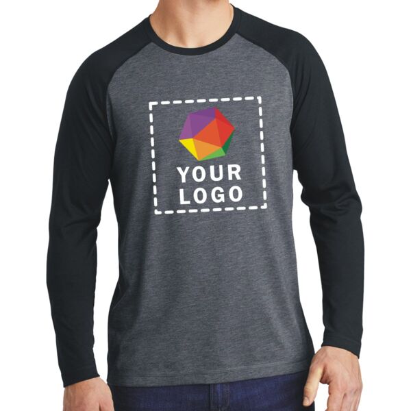 PosiCharge ® Long Sleeve Tri Blend Wicking Raglan Tee Thumbnail