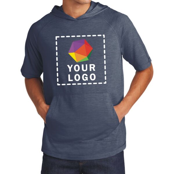 PosiCharge ® Tri Blend Wicking Short Sleeve Hoodie Thumbnail