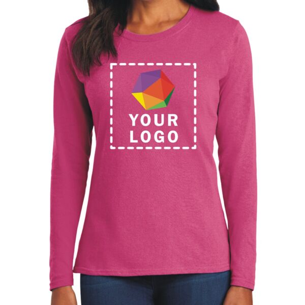 Ladies Long Sleeve Core Cotton Tee Thumbnail