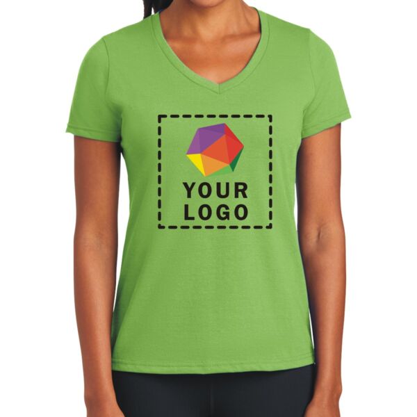 Ladies Performance Blend V Neck Tee Thumbnail