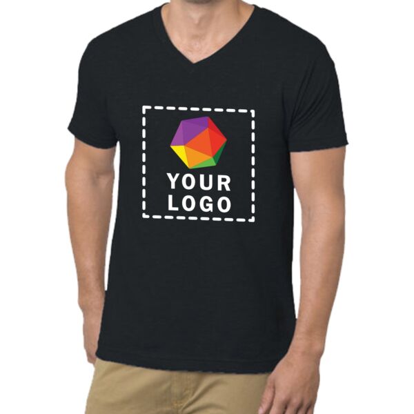 Unisex 4.2 oz., Fine Jersey V-Neck T-Shirt Thumbnail