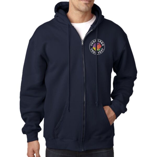 Adult  9.5oz., 80% cotton/20% polyester Full-Zip Hooded Sweatshirt Thumbnail