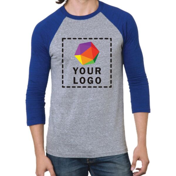 Unisex 4.2 oz., Triblend 3/4-Sleeve Raglan T-Shirt Thumbnail