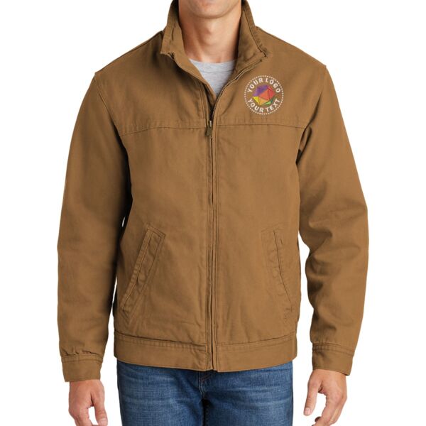 Washed Duck Cloth Flannel Lined Work Jacket Thumbnail