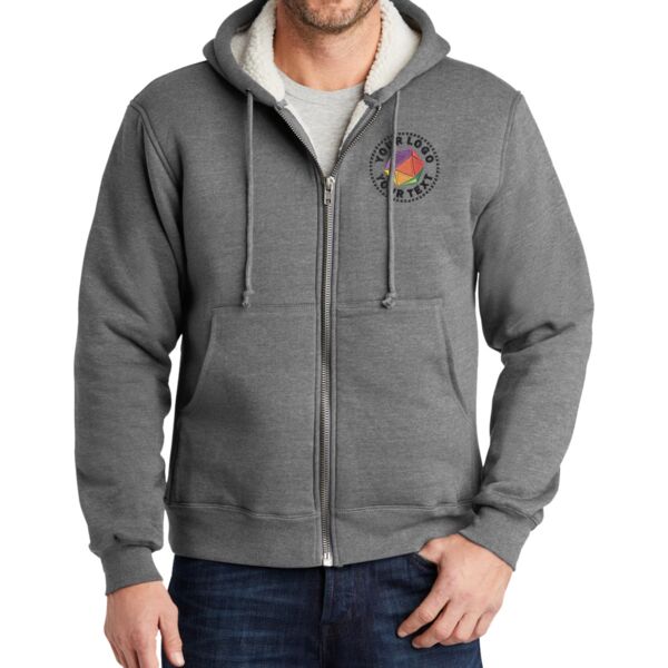 Heavyweight Sherpa Lined Hooded Fleece Jacket Thumbnail