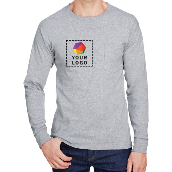 Adult Workwear Long-Sleeve Pocket T-Shirt Thumbnail