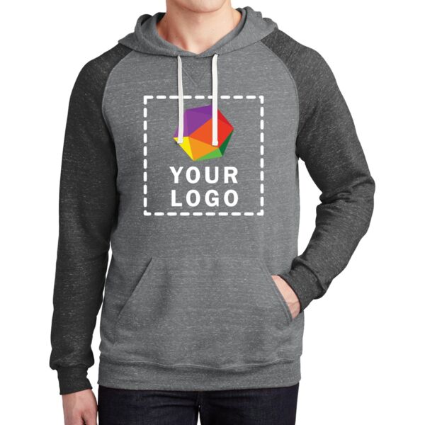 Snow Heather French Terry Raglan Hoodie Thumbnail