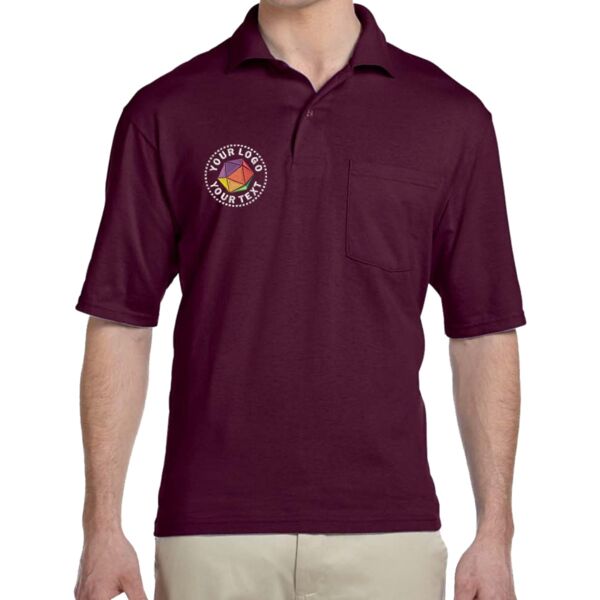 Adult SpotShield™ Pocket Jersey Polo Thumbnail