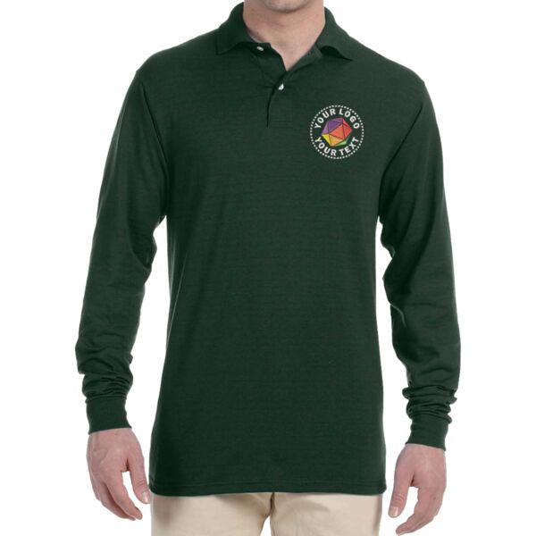 Adult SpotShield™ Long-Sleeve Jersey Polo Thumbnail