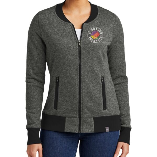 Ladies French Terry Baseball Full Zip Thumbnail
