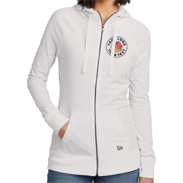 Ladies Sueded Cotton Blend Full Zip Hoodie Thumbnail