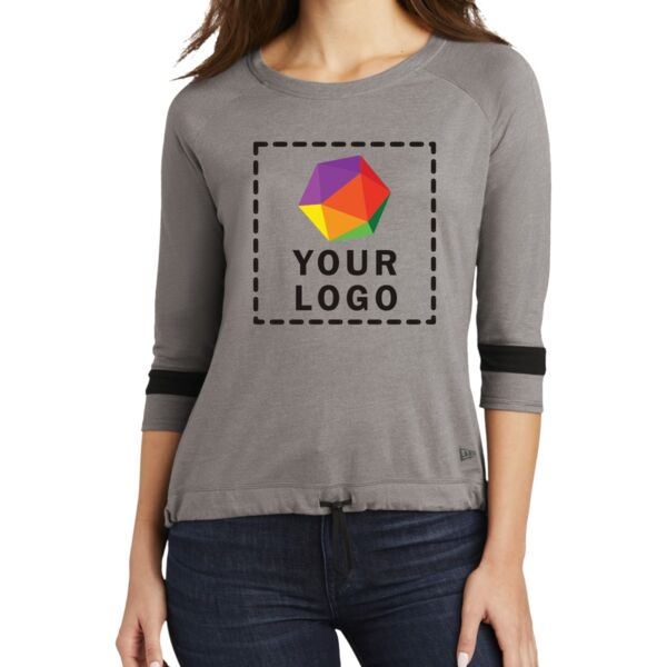 Ladies Tri Blend 3/4 Sleeve Tee Thumbnail
