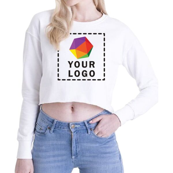 Ladies' Cropped Pullover Sweatshirt Thumbnail