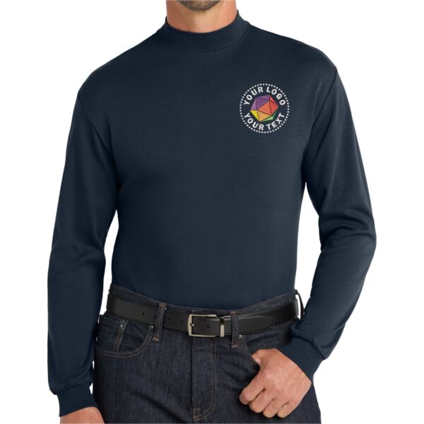 Interlock Knit Mock Turtleneck Thumbnail