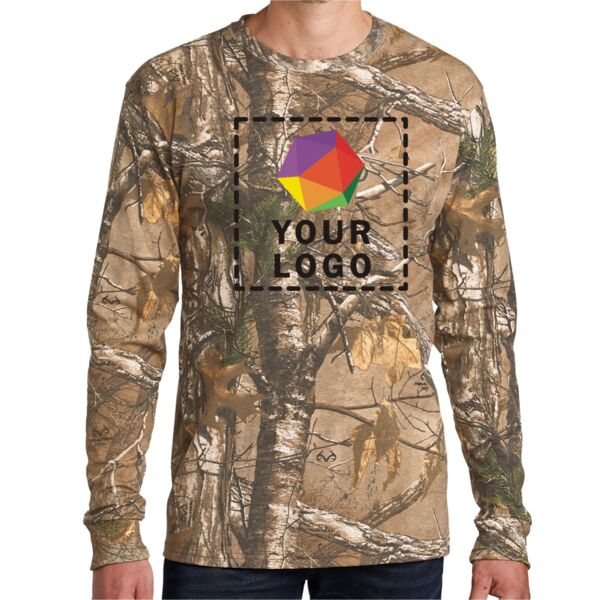 Realtree ® Long Sleeve Explorer 100% Cotton T Shirt with Pocket Thumbnail