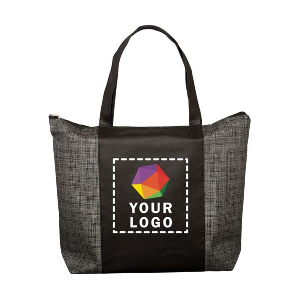 Tonal Non-Woven Zipper Trade Show Tote Bag Thumbnail