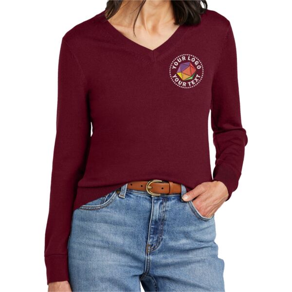 Women's Washable Merino V Neck Sweater Thumbnail