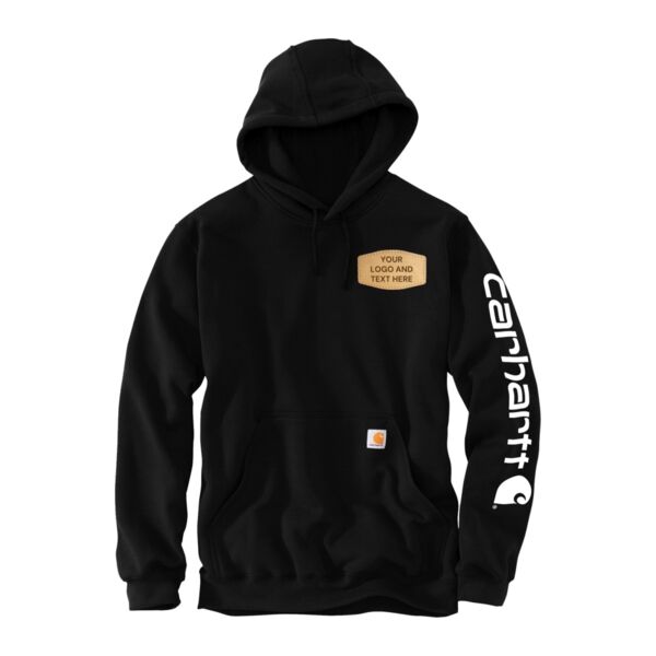 Midweight Hooded Logo Sweatshirt With Customized Leather Patch  Thumbnail