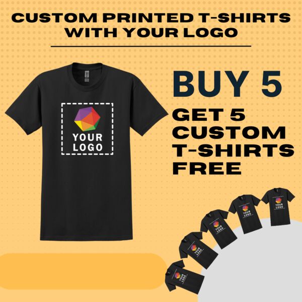 Custom Printed T-Shirts Buy 5 Get 5 T-Shirts Free Thumbnail
