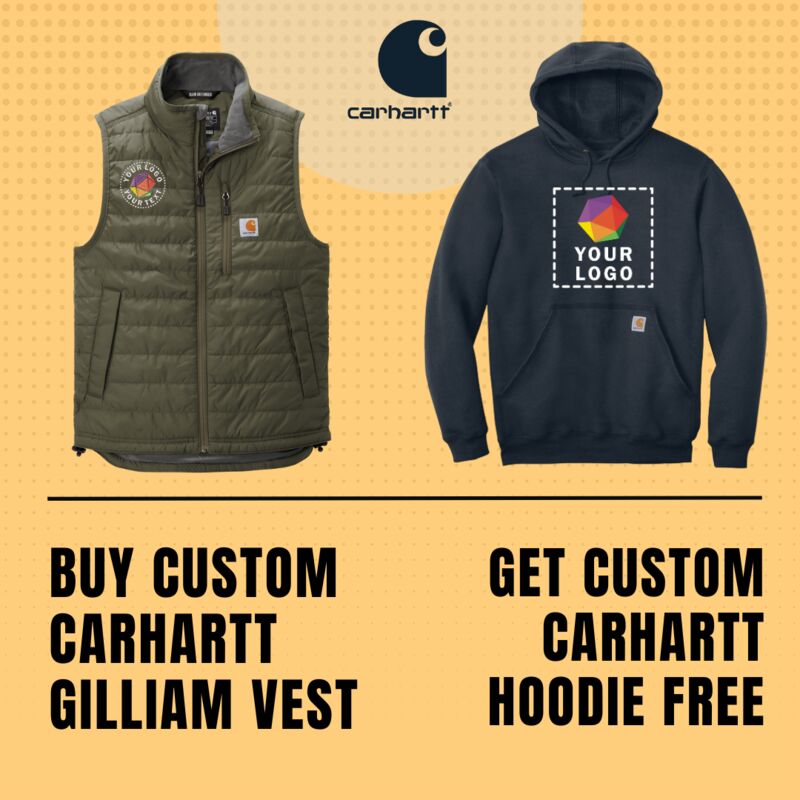 Buy 1 Custom Carhartt Gilliam Vest Get 1 Custom Carhartt Hoodie Free Thumbnail