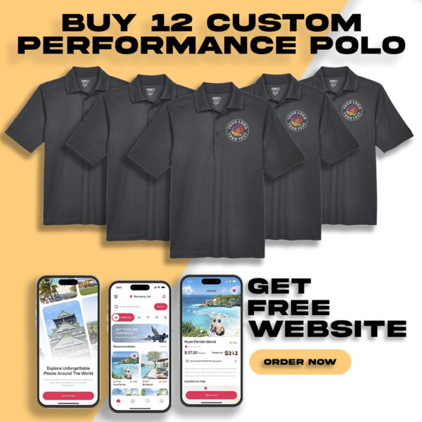 Buy 12 Custom Performance Polo And Get Free Website Thumbnail