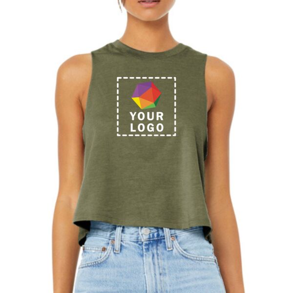 Custom Printed Women's Racerback Cropped Tank 50% Off Thumbnail
