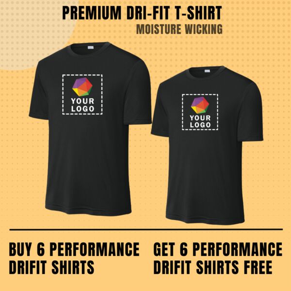 Buy 6 Performance DriFit T-Shirts And Get 6 DriFit T-Shirts Free Thumbnail