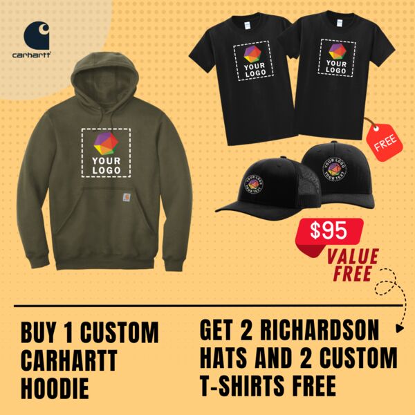 Buy 1 Custom Carhartt Hoodie Get 2 Richardson Hats And 2 Custom T-Shirts FREE Thumbnail